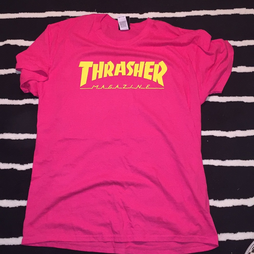 Pink thrasher tee shirt size large